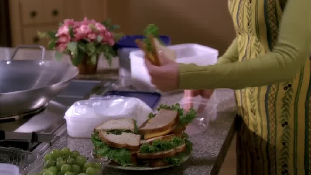 Bree is packing sandwiches for Andrewand Danielle's trip.jpg
