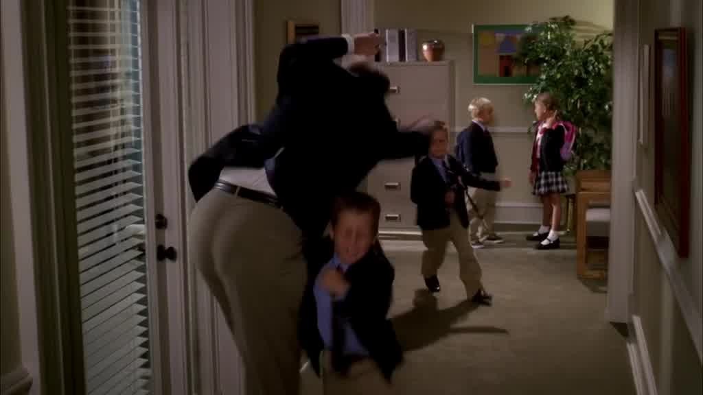 The twins are running about in their school uniforms.jpg