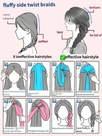Fluffy Side Twist Braids