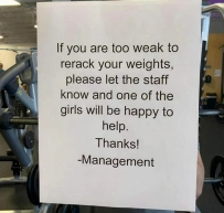 2406 If you are too weak to rerack your weight
