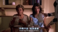 S01E06 Gabrielle and Mama Solis sit at Bree's kitchen table, drinking coffee Bree pours for them
