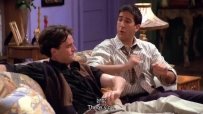 S01E03 finishing changing Chandler's nicotine patch) There y'go